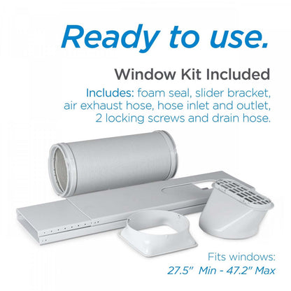 Climatiseur portatif intelligent Black+Decker de 14 000 BTU avec chauffage - BPACT14HWT