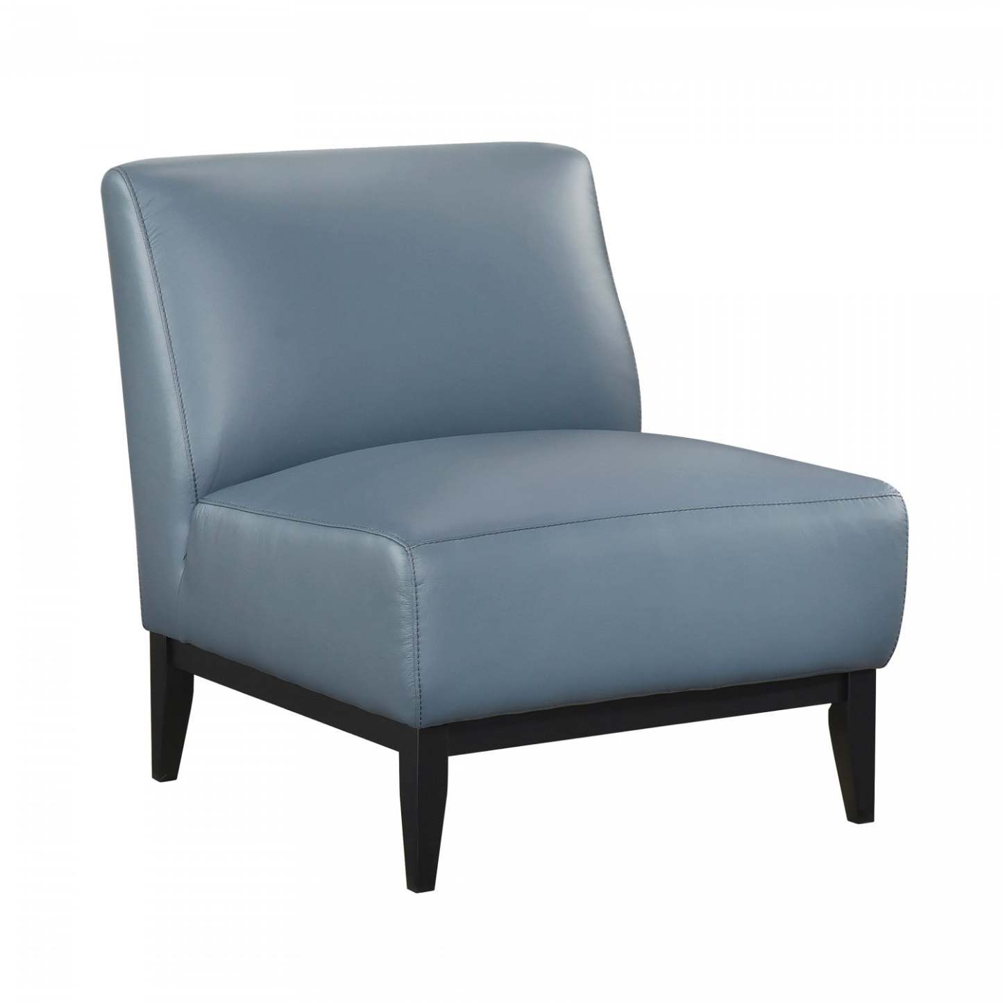 Fauteuil d'appoint Murdock en cuir bleu | Fauteuil D'appoint Murdock En Cuir Bleu