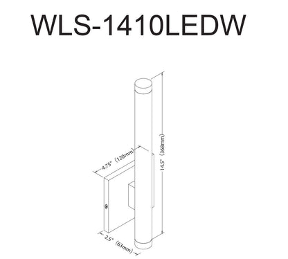 Dainolite Wilson Wall Sconce 10w LED Aged Brass Frosted Acrylique Diffuseur Lampe|Applique murale Wilson de Dainolite en acrylique givré qui diffuse la lumière, avec fini laiton vieilli et ampoule à DEL de 10 W