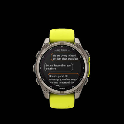 Garmin Fēnix 8 Solar Sapphire Smartwatch 47mm - Gps, Compas, Gyroscope Et Altimètre Barométrique | Montre Connectée Garmin Fēnix 8 Solar Sapphire 47mm - Gps, Boussole, Gyroscope Et Altimètre Barométrique