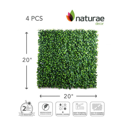 Gardénia artificiel 20x 20 panneau de feuillage 4 pièces | Panneau de feuillage 20 po x 20 po gardénia artificiel 4 pièces | D10HQM49