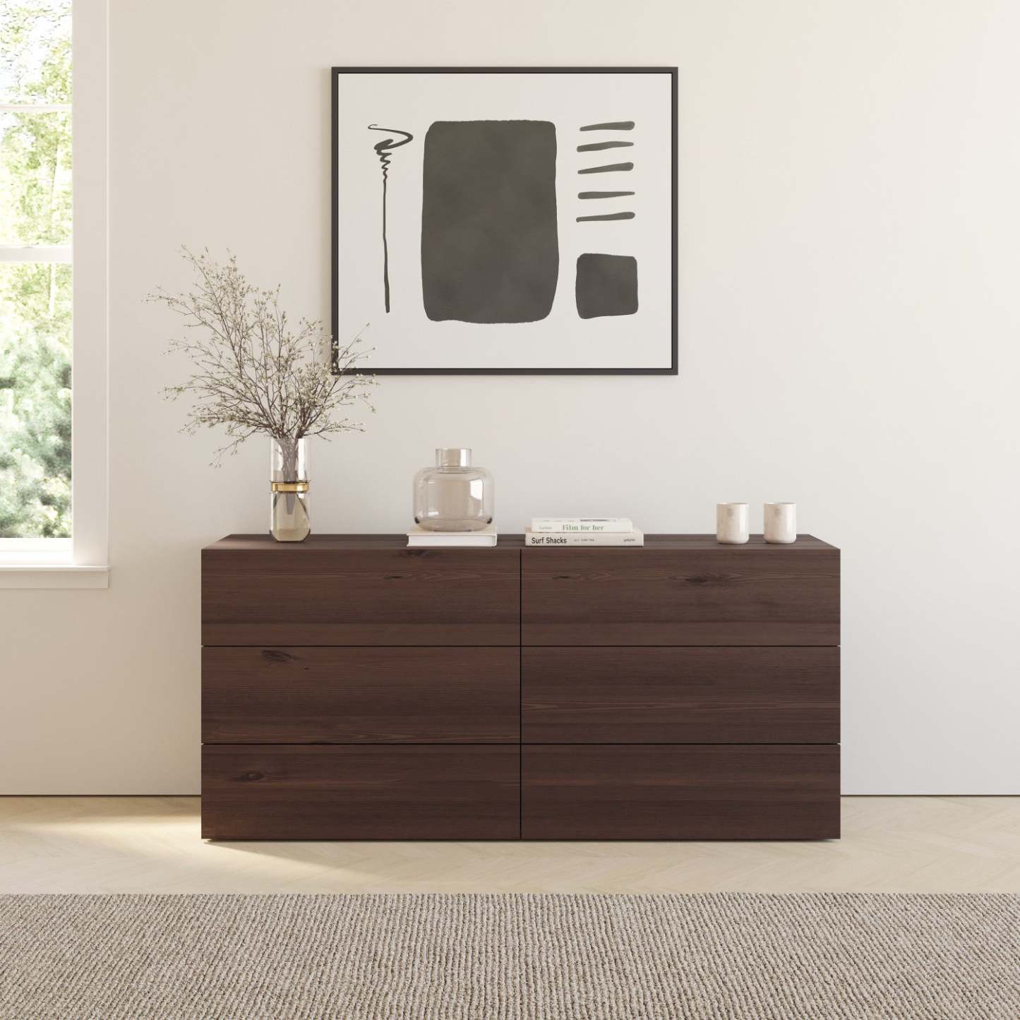 Nordika James 6-Drawer Dresser - Truffe|Commode James Nordika Nexera à 6 tiroirs - truffe