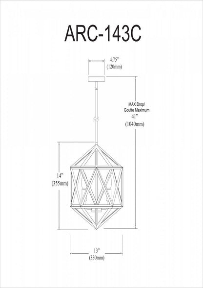 Dainolite Archello 3 Light Chandelier Matte White Vintage Bronze Accents Lamp|Lustre Archello de Dainolite à fini blanc mat avec touches bronze rétro et 3 ampoules
