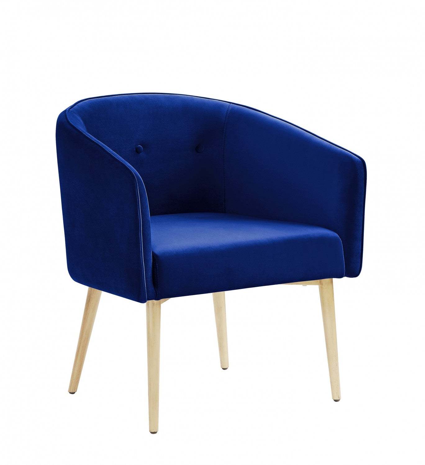 Velma Chaise d'appoint Velours Marine | Chaise D'appoint Velma En Velours Bleu