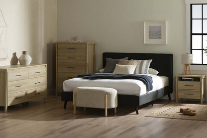 Commode 5 tiroirs Gravity - Frêne naturel|Commode verticale Gravity à 5 tiroirs - frêne naturel