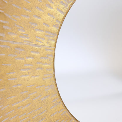 Ensemble de 3 miroirs muraux ronds en métal doré - 56,5 cm de diamètre x 6 cm de profondeur