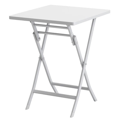 Ensemble bistro minimaliste de patio 3 pièces avec table carrée pliable et chaises - 3 pièces