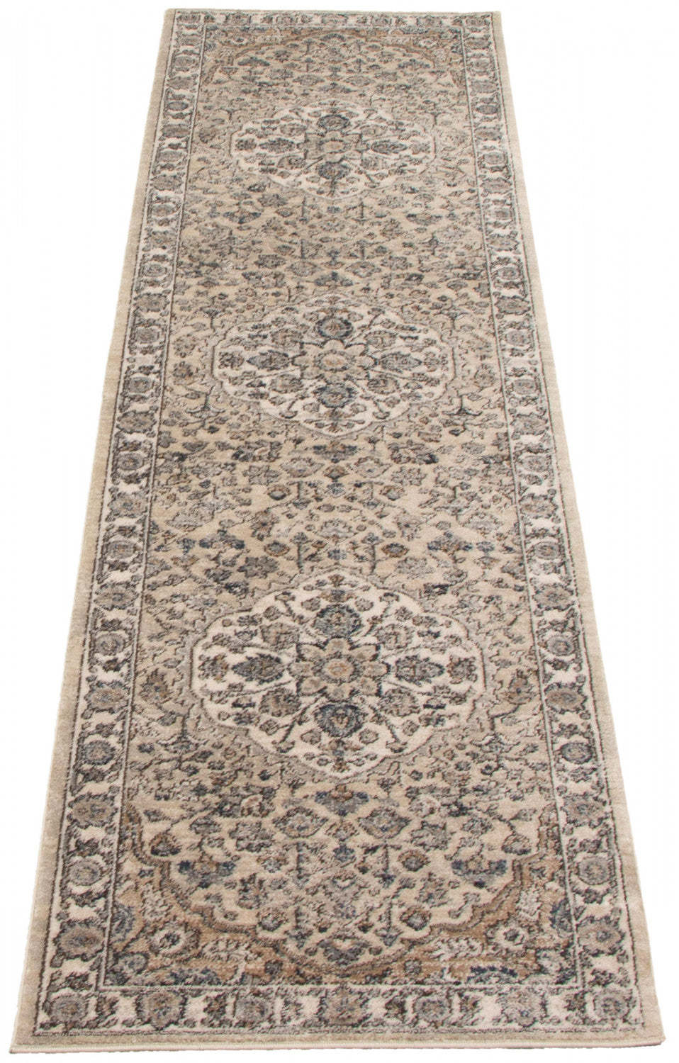 Tapis Octavian Tabriz beige-ivoire - 2'7 x 8'2|Carpette Octavian Tabriz beige-ivoire - 2 pi 7 po x 8 pi 2 po| D2AB1Y8C