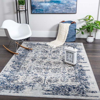 Tapis Roma Fantasia bleu marine 4x6 | Tapis Roma Fantasia bleu marine 4 x 6 | D80GB7LO