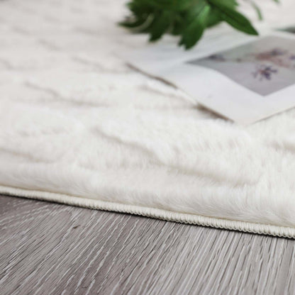 Pelo Diamond Cream Tapis A Poils Longs Lavable 5'x7' Tapis d'Intérieur | Pelo Diamond Cream Tapis A Poils Longs Lavable 5'x7'