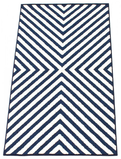 Tapis Dodie Bleu-Ivoire 2'8 x 4'11|Carpette Dodie bleueivoire 2 pi 8 po x 4 pi 11 po|D86FZ80X