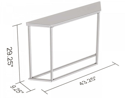 Console moderne de 44 po - marbre avec finition dorée