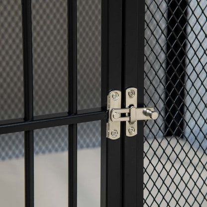 Pawhut Cage Pour Chien Avec Coussin Résistant À L'eau, Table D'appoint Pour Chien Avec Plateau Amovible