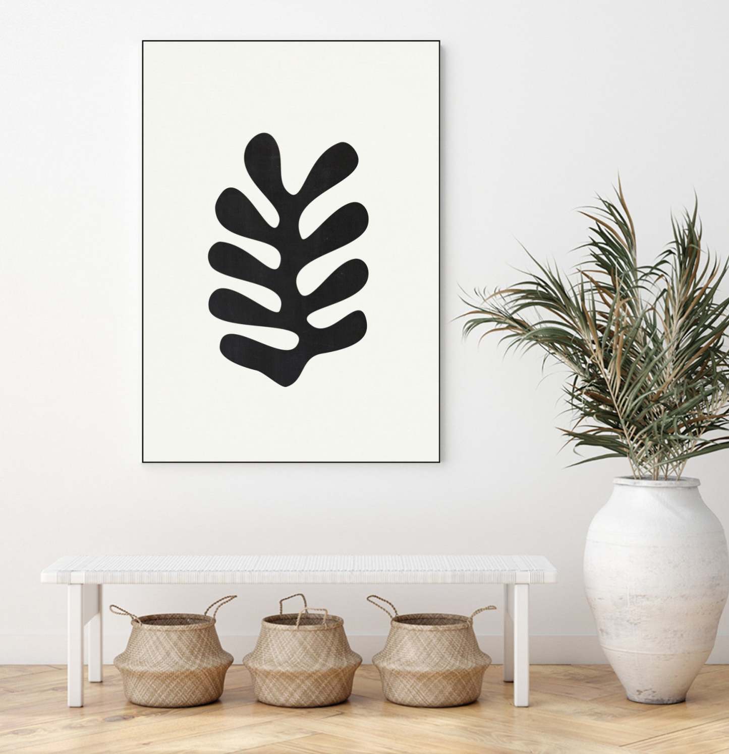 Papiers Découpés Iii Canvas Framed Black 24x36 Wall Art|Œuvre d'art murale sur toile encadrée noire « Papiers Découpés Iii » 24 x 36