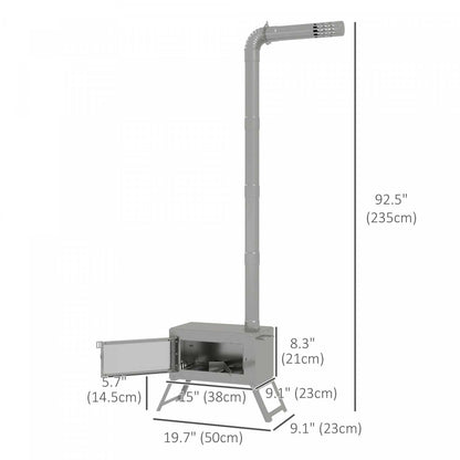 Outsunny Poêle à Bois pour Tente Chaude avec Cheminée, Jambes Pliables et Sac de Transport|Outsunny Poêle à Bois pour Tente Chaude avec Cheminée, Jambes Pliables et Sac de Transport