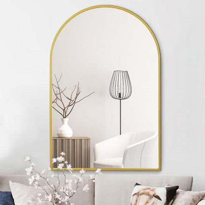 Miroir architectural artisanal Arcus 24 X 36 - Or|Miroir architectural Arcus 24 po x 36 po fabriqué à la main - doré