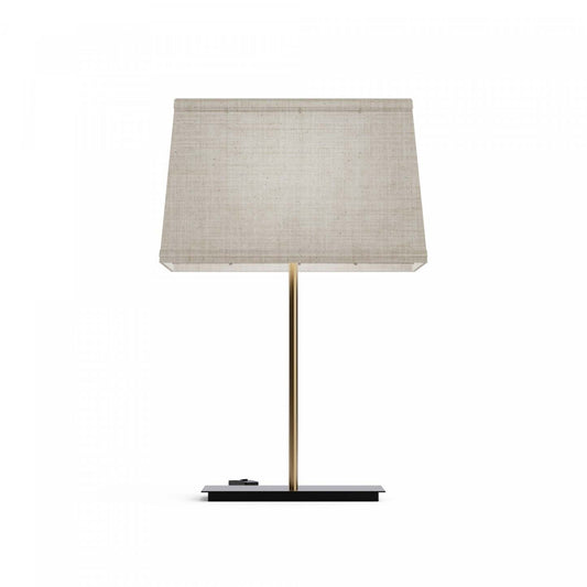 Lampe de table carrée classique dorée 24 avec abat-jour texturé | Lampe de table carrée classique dorée de 24 po avec abat-jour texturé