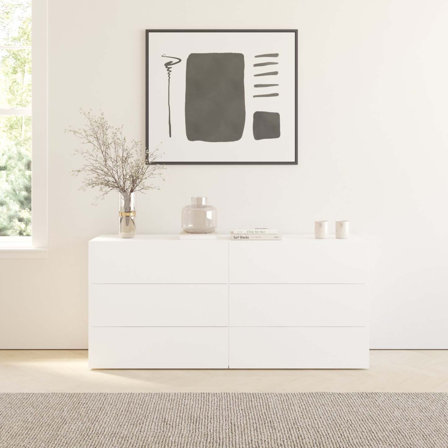 Nordika James 6-Drawer Dresser - Blanc|Commode James Nordika à 6 tiroirs - blanche