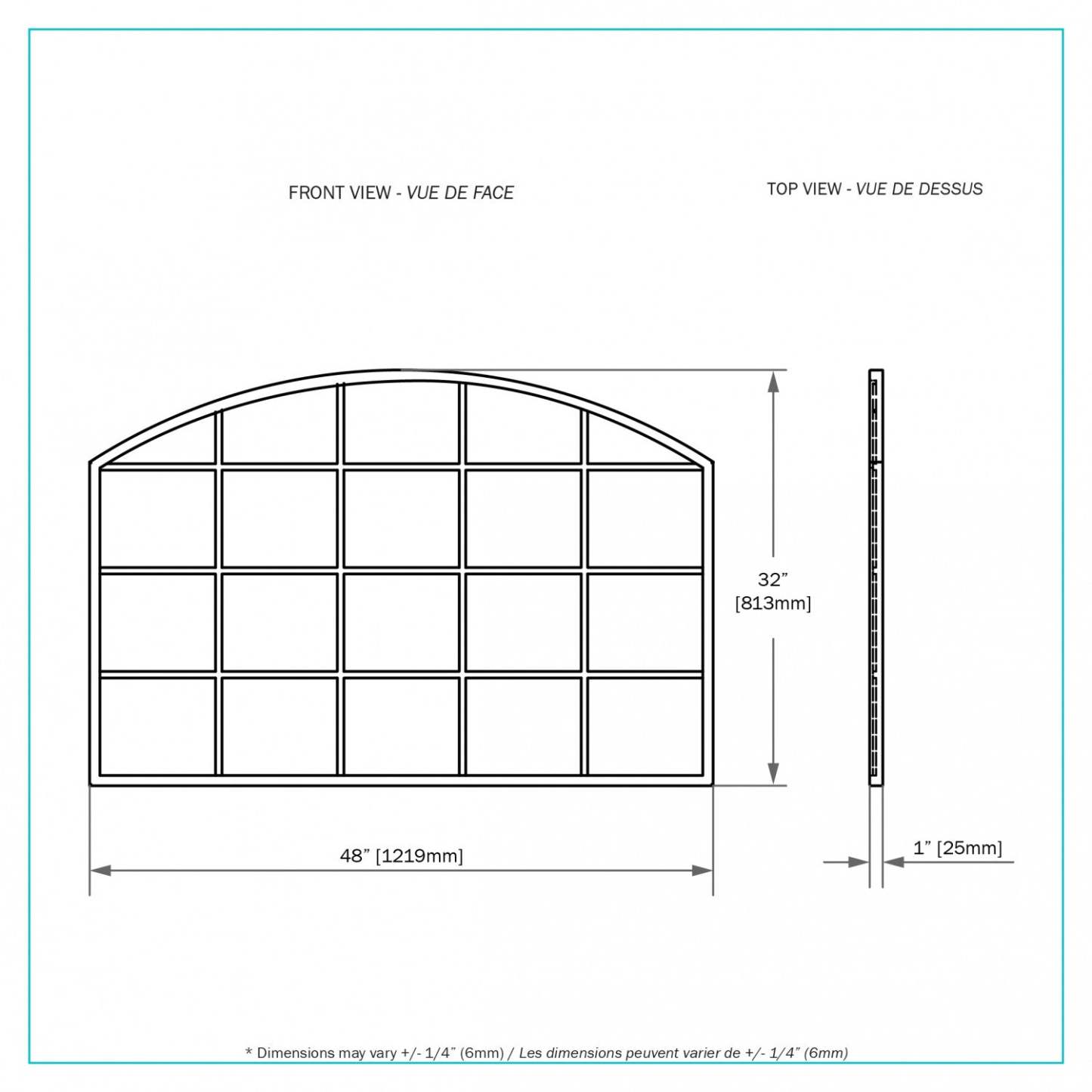 Gordies Black 32 Mirror|Miroir Gordies de 32 po noir