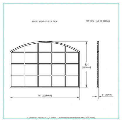 Gordies Black 32 Mirror|Miroir Gordies de 32 po noir