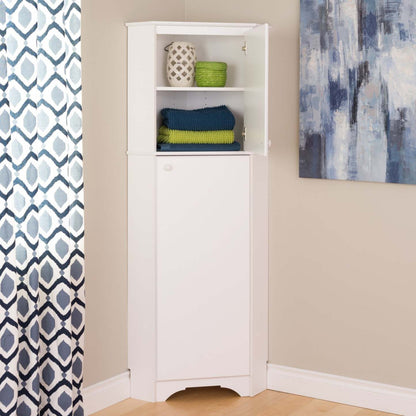 Elite Tall 2-Door Corner Storage Cabinet - Blanc|Armoire de rangement haute en coin Elite à 2 portes - blanche