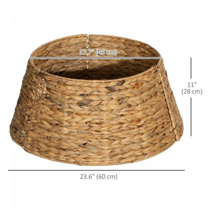 Homcom Cache-pied De Sapin De Noël En Jacinthe Tressée De 24 Po, Naturel