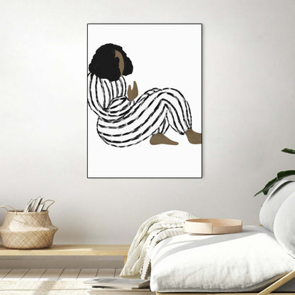 Form Vi Canvas Framed Black 18x24 Wall Art|Œuvre d'art murale sur toile encadrée noire « Form Vi » 18 x 24