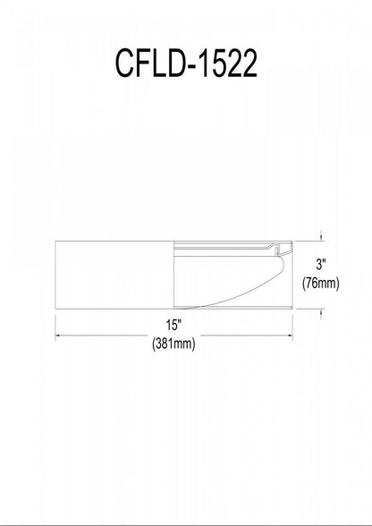 Dainolite Cfled Flush Mount 15 Black Shade Lamp|Plafonnier affleuré Cfled de Dainolite de 15 po avec abat-jour noir