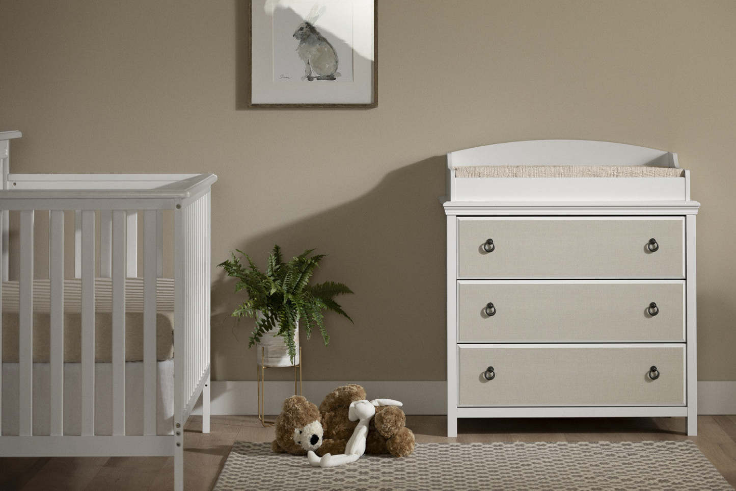 Table à langer Cotton Candy - Blanc Beige|Table à langer Cotton Candy - blanche et beige