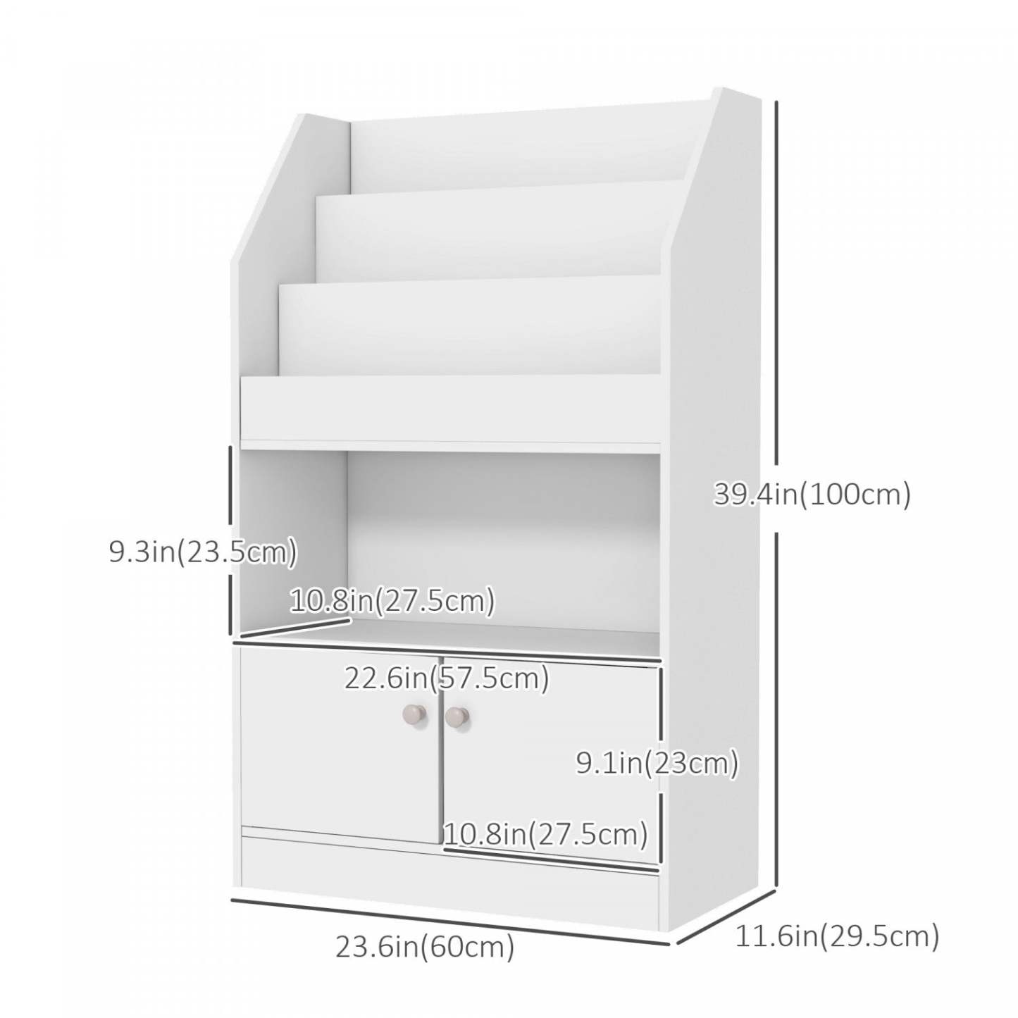 Qaba Rangement Pour Jouets, Bibliothèque Pour Enfants Pour Chambre À Coucher, Salle De Jeux, Crèche,