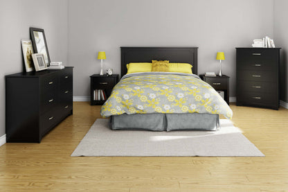 Commode Fusion à 6 tiroirs - Noir Pur | Commode Fusion 6 Tiroirs - Noir Solide