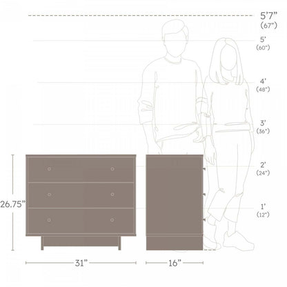 Table de nuit Finnley à 3 tiroirs - Chêne noir | Finnley Table De Nuit A 3 Tiroirs – Chêne Noir