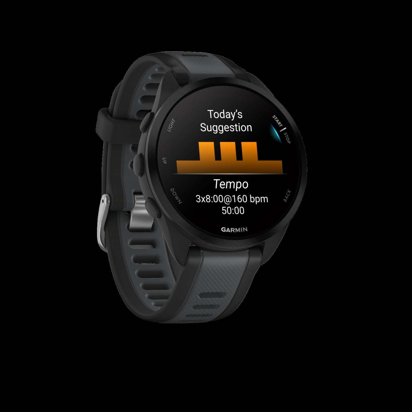 Garmin Forerunner 165 Music - Noir/ardoise, Amoled, Gps, Musique, Suivi de la santé, Batterie de 11 jours