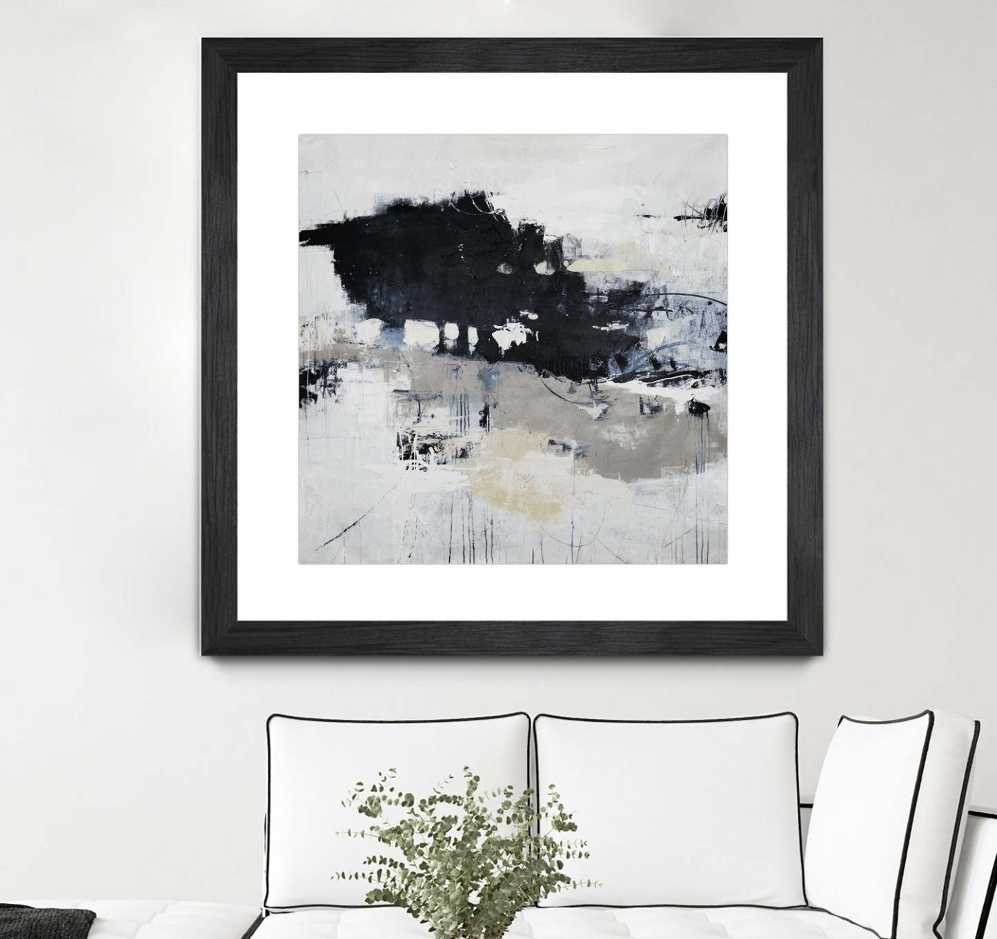 Big Bonanza Matted and Framed Black 36x36 Wall Art|Œuvre d'art murale encadrée noire et mate « Big Bonanza » 36 x 36