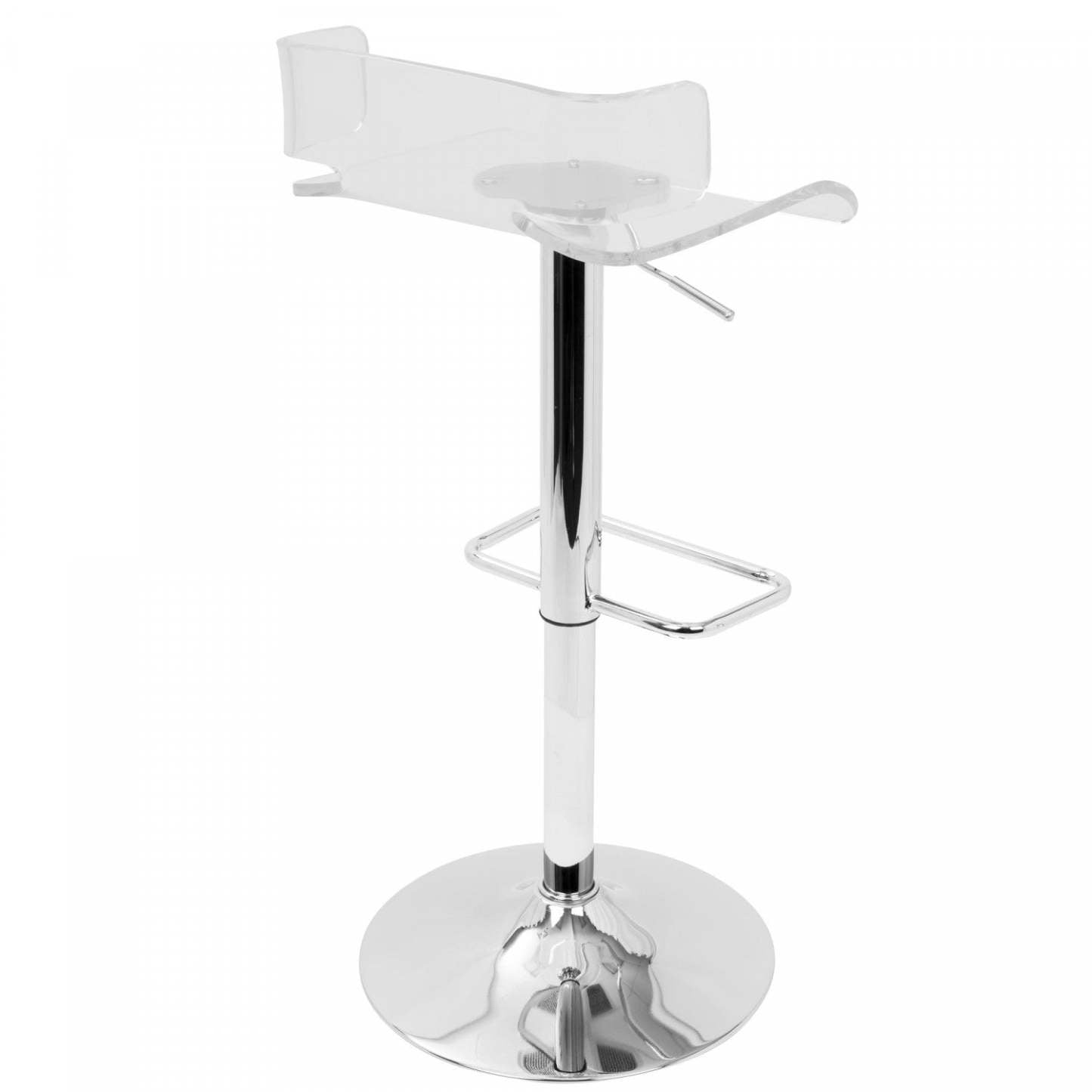 LumiSource Pride Contemporary Adjustable Barstool - Clear Acrylic|Tabouret bar réglable contemporain Pride - acrylique transparent