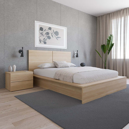 Nordika James Nightstand with 2-Drawers - Natural Blonde Oak|Table de nuit James Nordika à 2 tiroirs - chêne blond naturel