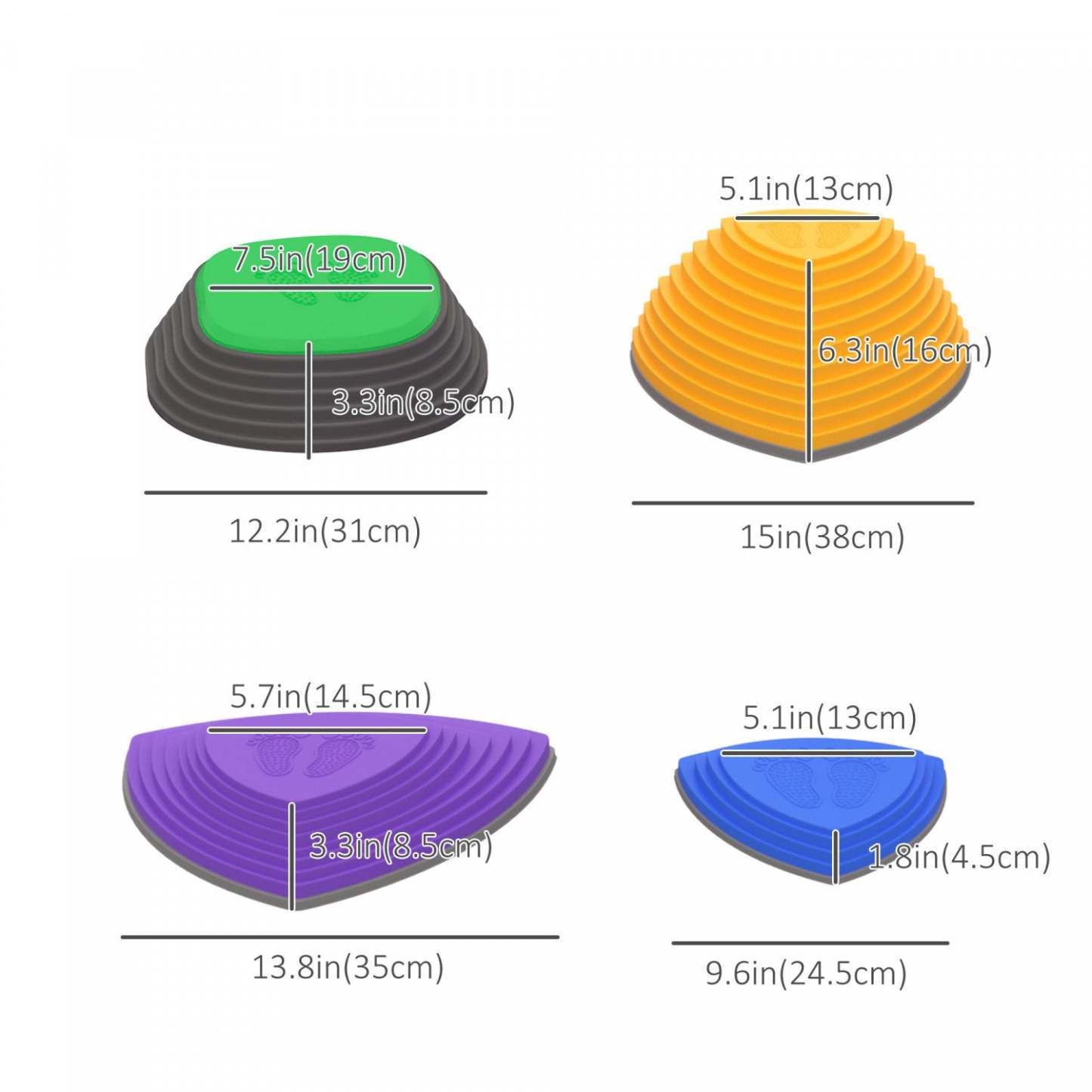 Outsunny Bouncing Design 11 Pcs Stepping Stones Kids With Non-slip Rubber, Stackable Balance River S|Outsunny Blocs D'équilibre Pour Enfants 11 Pièces, Pierres D'équilibre Équipement De Jeu Intérieur E