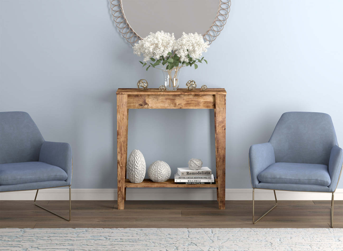 Console de 31 po avec 1 tablette - taupe foncé