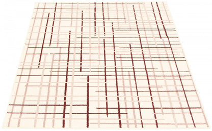 Taite Cream-Bordeaux Area Rug - 3'11 x 5'7|Carpette Taite crème-Bordeaux - 3 pi 11 po x 5 pi 7 po| D2AT0XCM