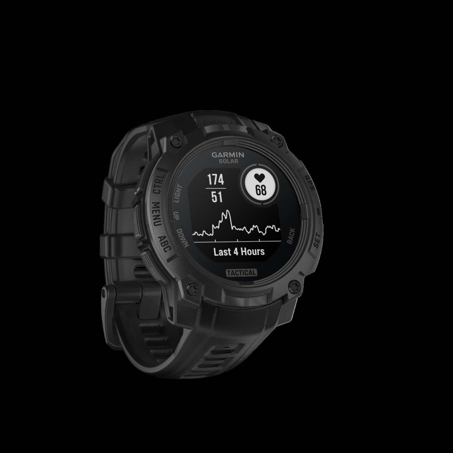 Garmin Instinct 3 45mm - Solaire Tactique, Noir, Gps, Lampe de Poche Led, Mil-std-810, 40j Batterie