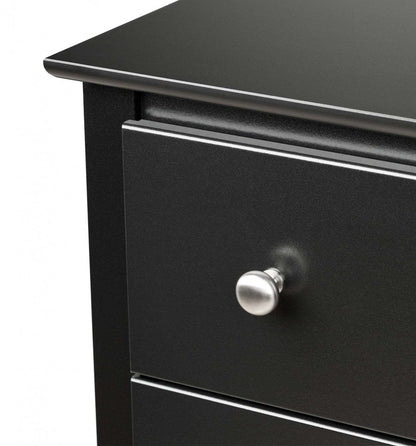 Jade 3-Drawer Tall Nightstand - Black|Table de nuit haute Jade à 3 tiroirs - noire