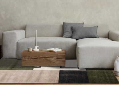 Carpette moderne Marley verte, grise et blanche à motif géométrique - 5 pi 3 po x 7 pi 7 po