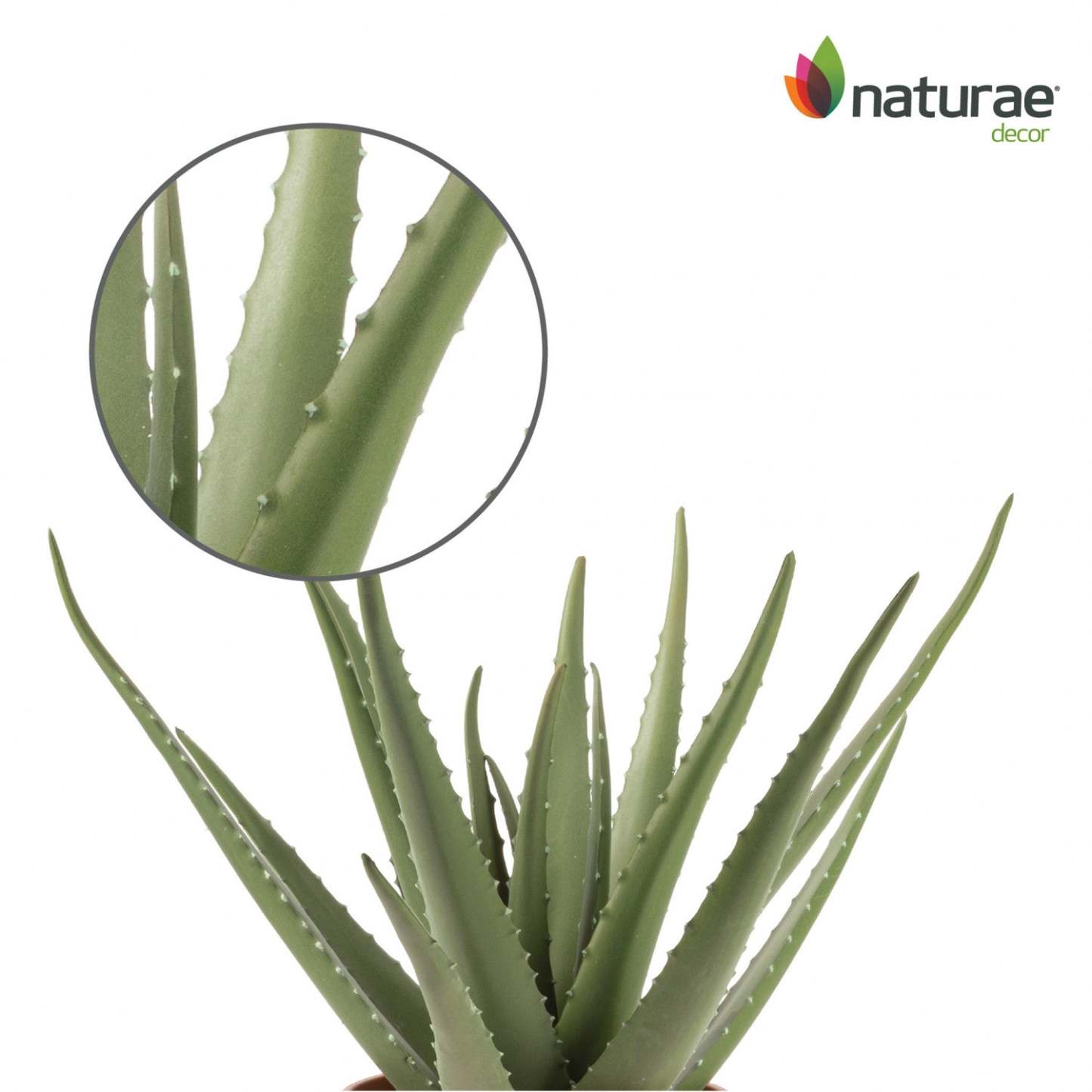 Artificiel 17 Aloe Vera dans un pot en terre cuite | Aloe vera artificiel de 17 po en pot terre cuite | D10H7QNN