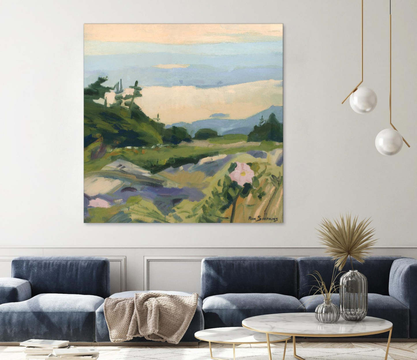 Œuvre d'art murale géante « Top Of The World » 54 x 54