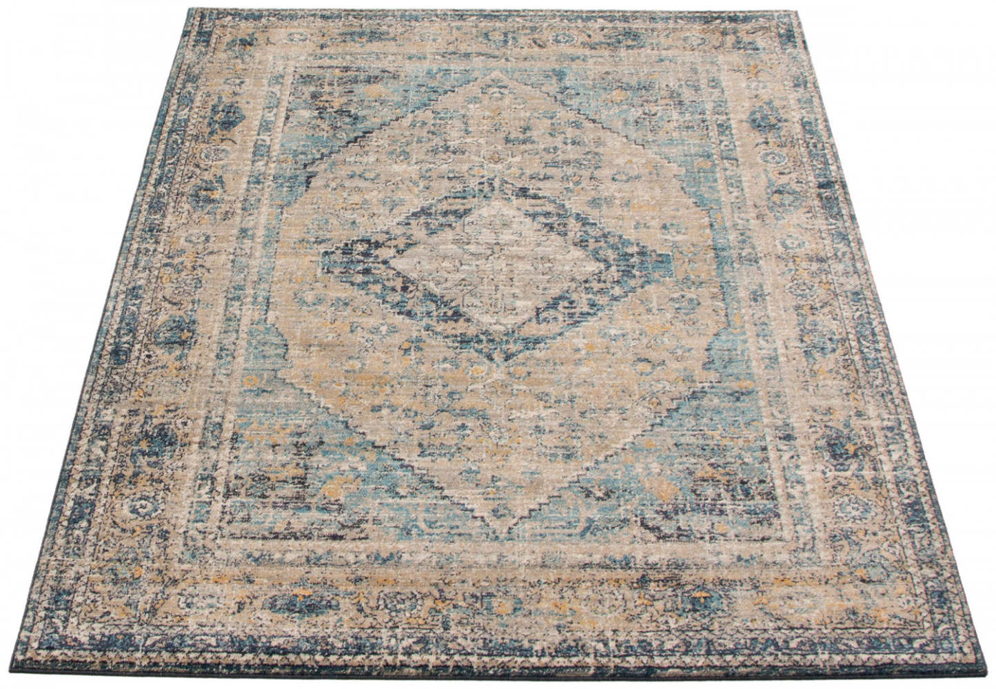 Tapis Bolivar Bijar Bleu - 5'0 x 8'0|Carpette Bolivar Bijar bleu - 5 pi 0 pox 8 pi 0 po| D29VRLSO