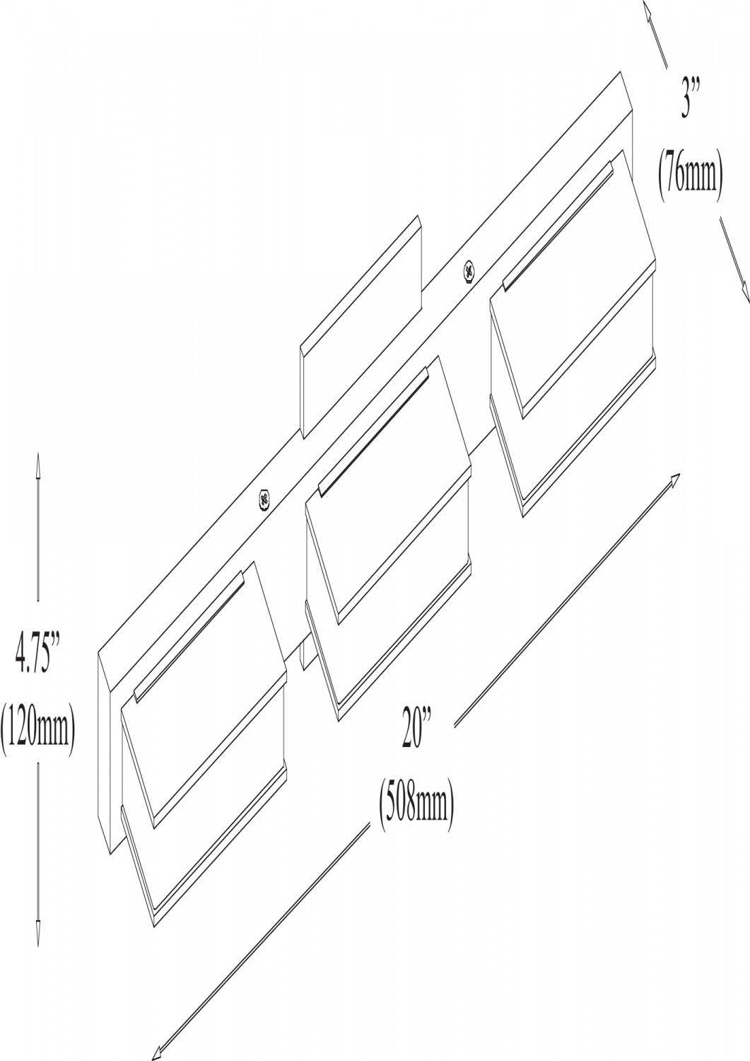 Dainolite Viola 3 Light LED Wall Vanity Light Aged Brass Finish Lamp|Lumière de coiffeuse murale Viola de Dainolite avec fini laiton vieilli et 3 ampoules à DEL