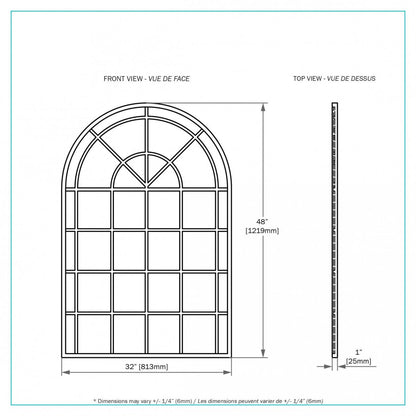 Miroir Seras de 47,95 po doré