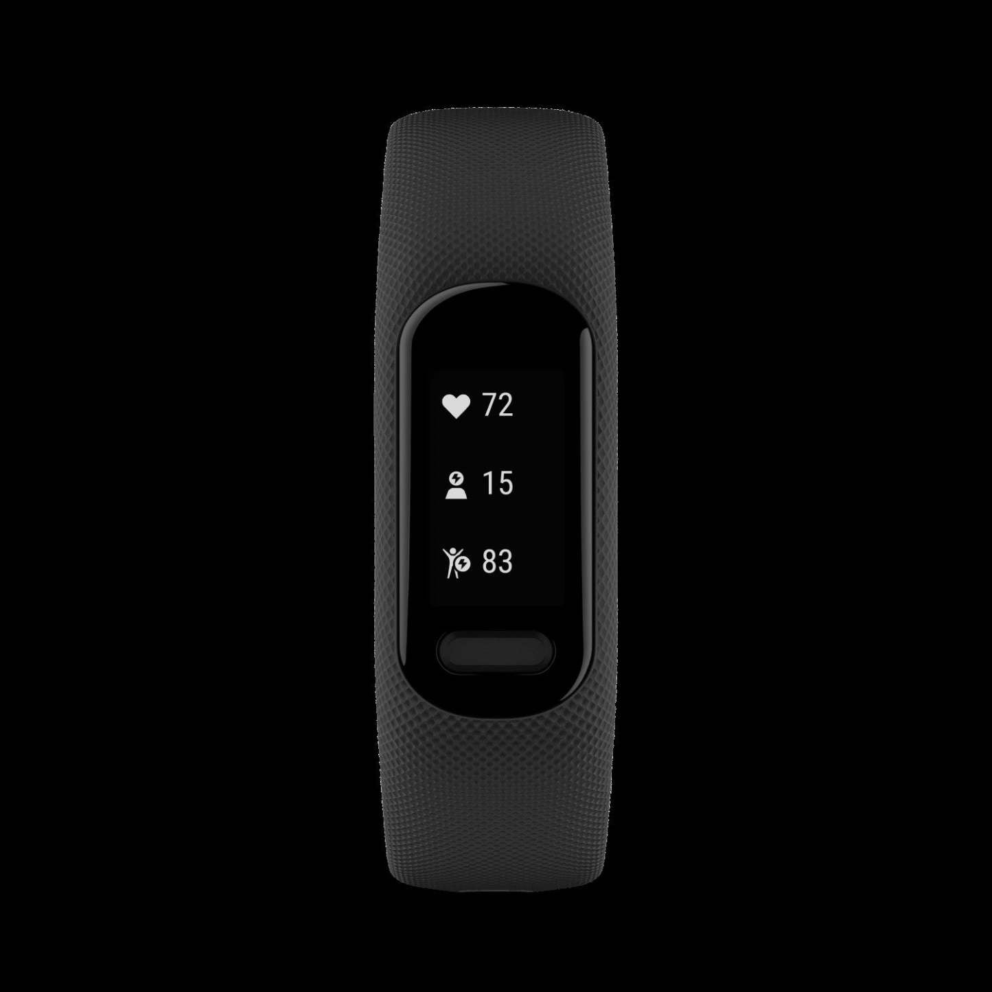 Garmin Vivosmart® 5 Montre Connectée Gps - Suivi De Fitness Avec Boîtier Noir Et Bracelet En Silicone