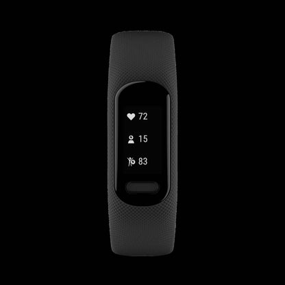 Garmin Vivosmart® 5 Montre Connectée Gps - Suivi De Fitness Avec Boîtier Noir Et Bracelet En Silicone