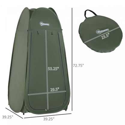 Outsunny Tente De Douche Pop-up Portable Vestiaire Abri De Confidentialité Pour Camping En Plein Air